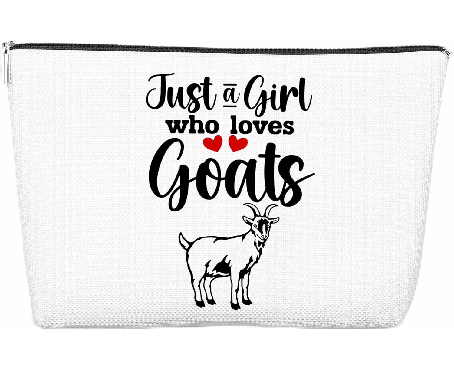 Goats Makeup Bag for Women, Zipper Pouch Bag for Animal Lover, 10x7