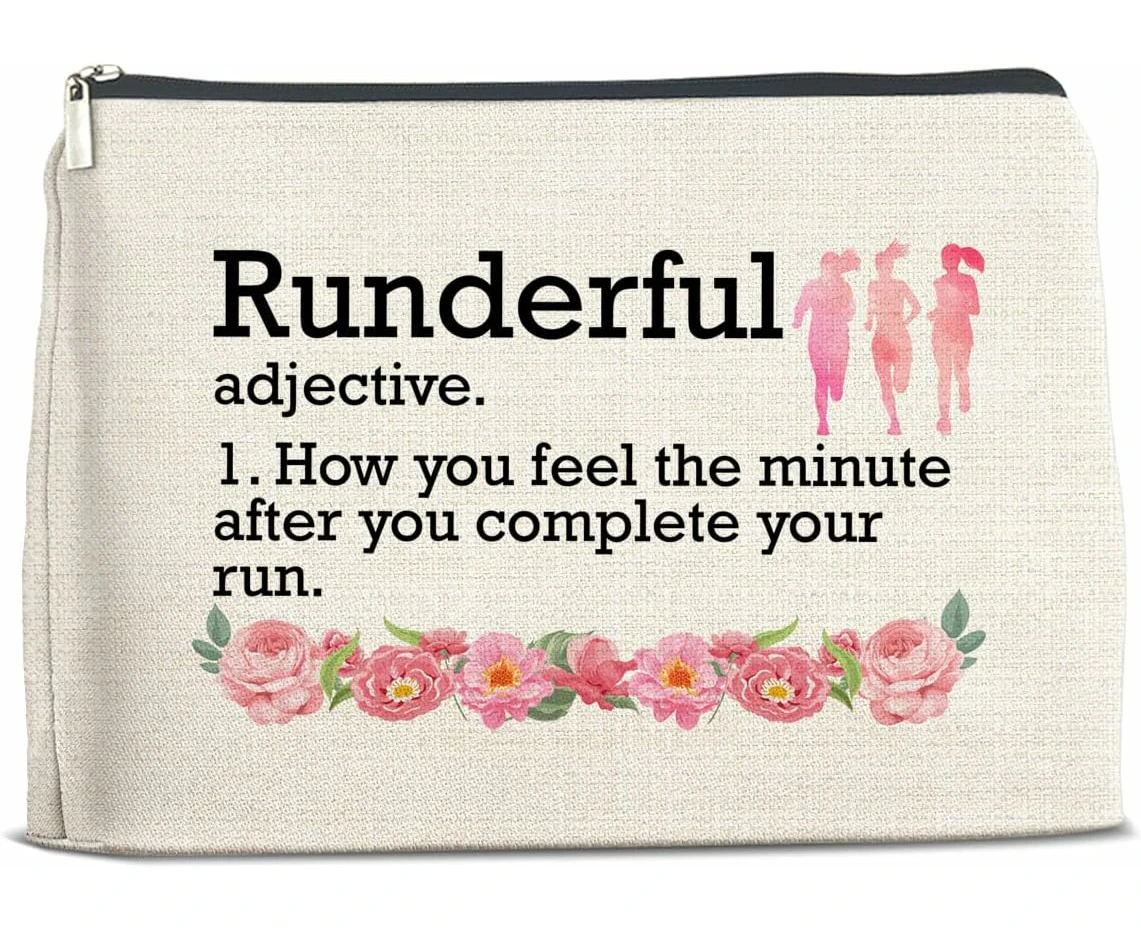 Fun Gift For Runner Makeup Bag, Gifts For Runners, Best Friend Daughter Sister Cosmetic Bag