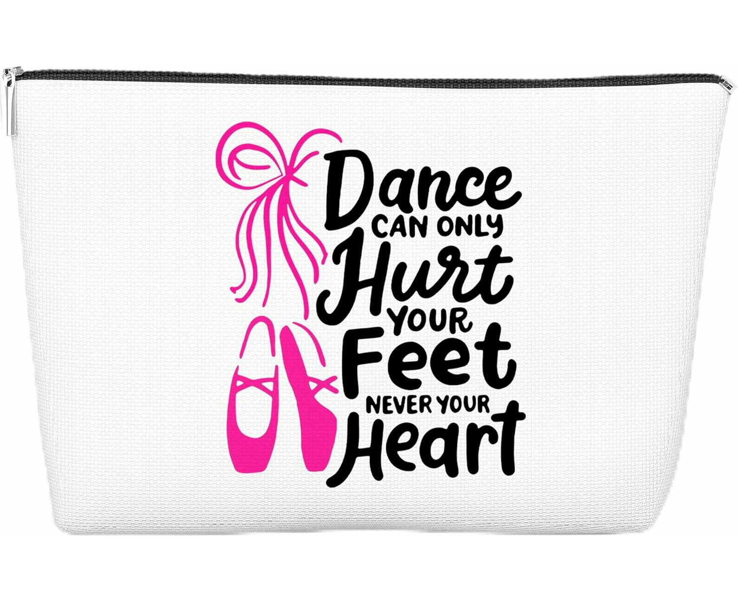 Ballet Dance Makeup Bag, Zipper Pouch for Dancer Lover, Christmas Birthday Gift, 10x7