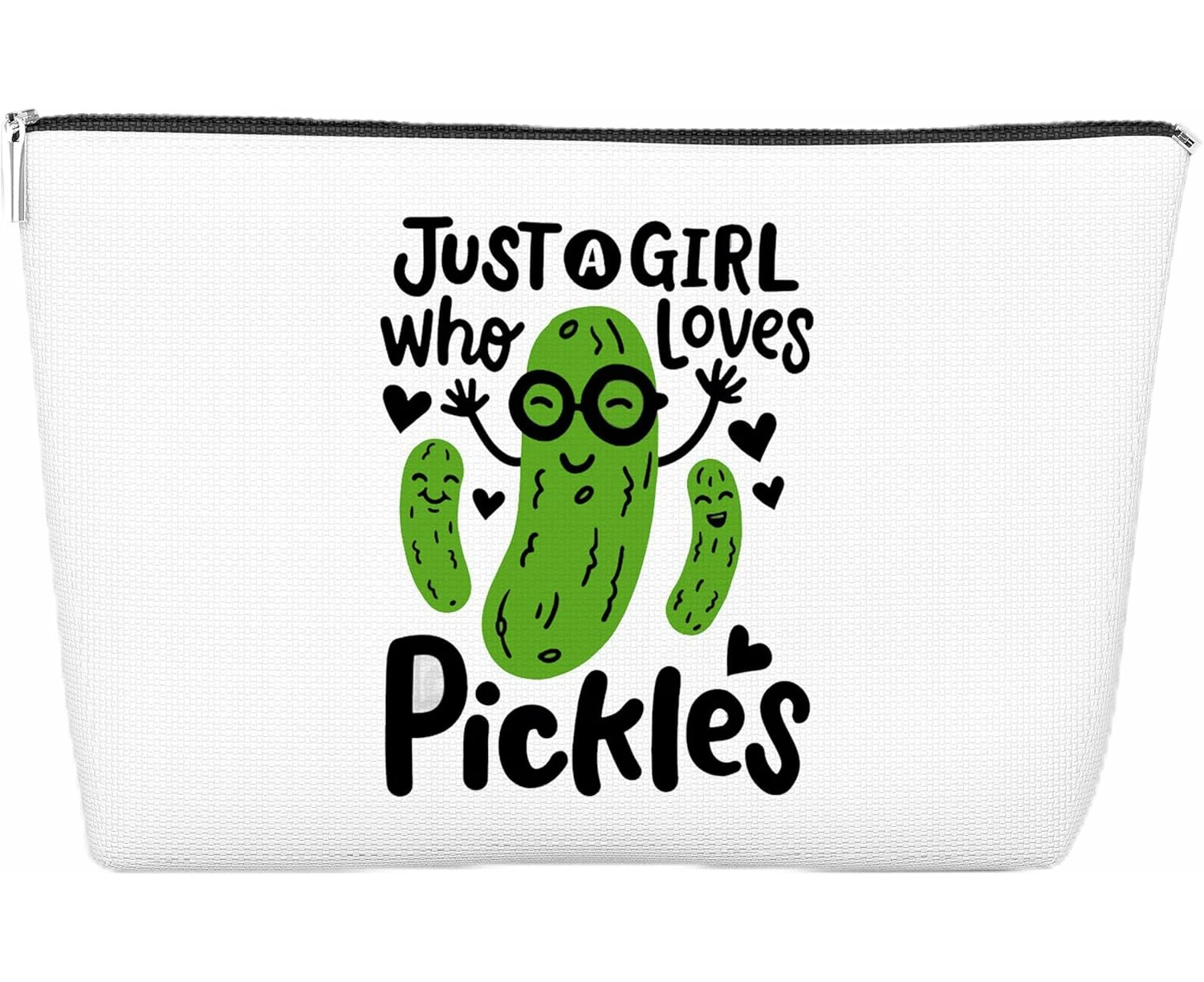 Funny Pickle Makeup Bag, Friendship Pickle Gifts, Zipper Pouch Bag, Christmas Birthday Gift, 10x7