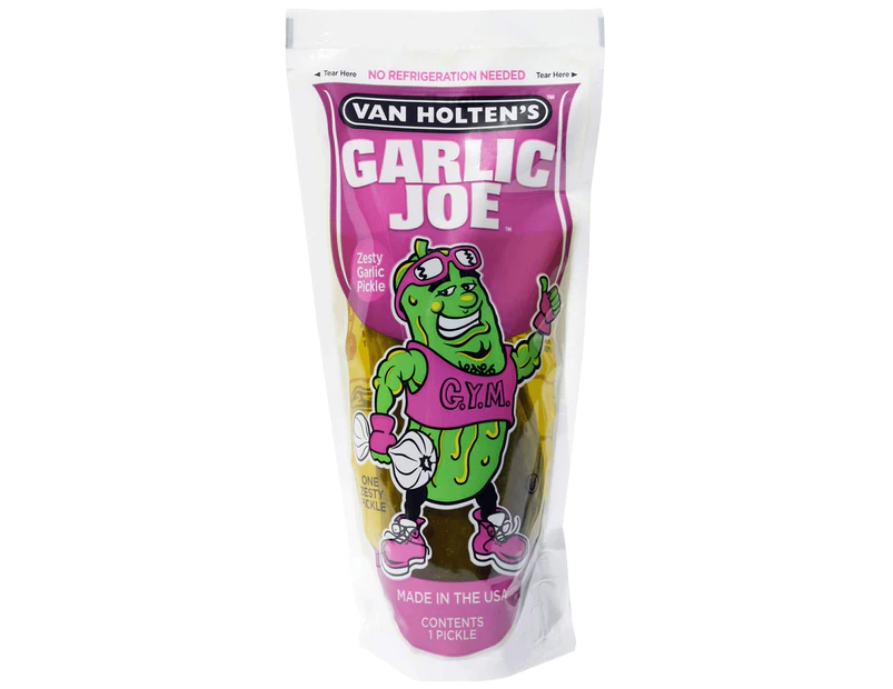 Van Holten's Dill Pickle In a Pouch - Many Flavours - Zesty Garlic - Garlic Joe  (Jumbo)