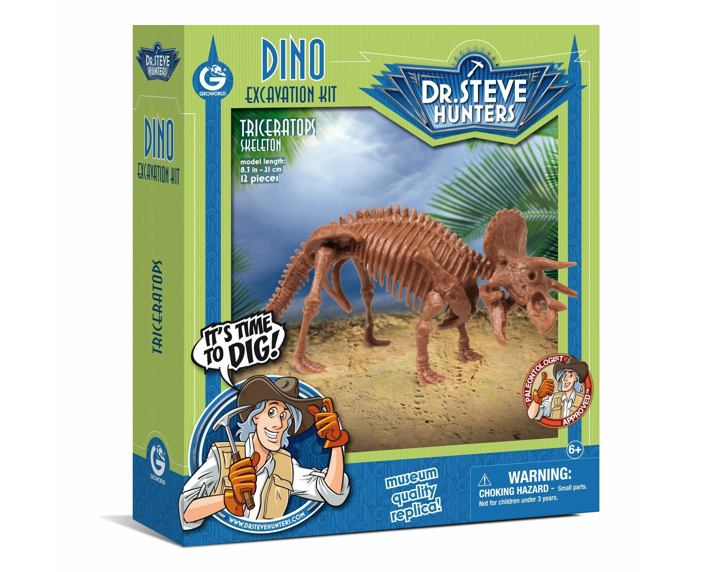 Dr. Steve Hunters Triceratops SkeletonDino Excavation Kit