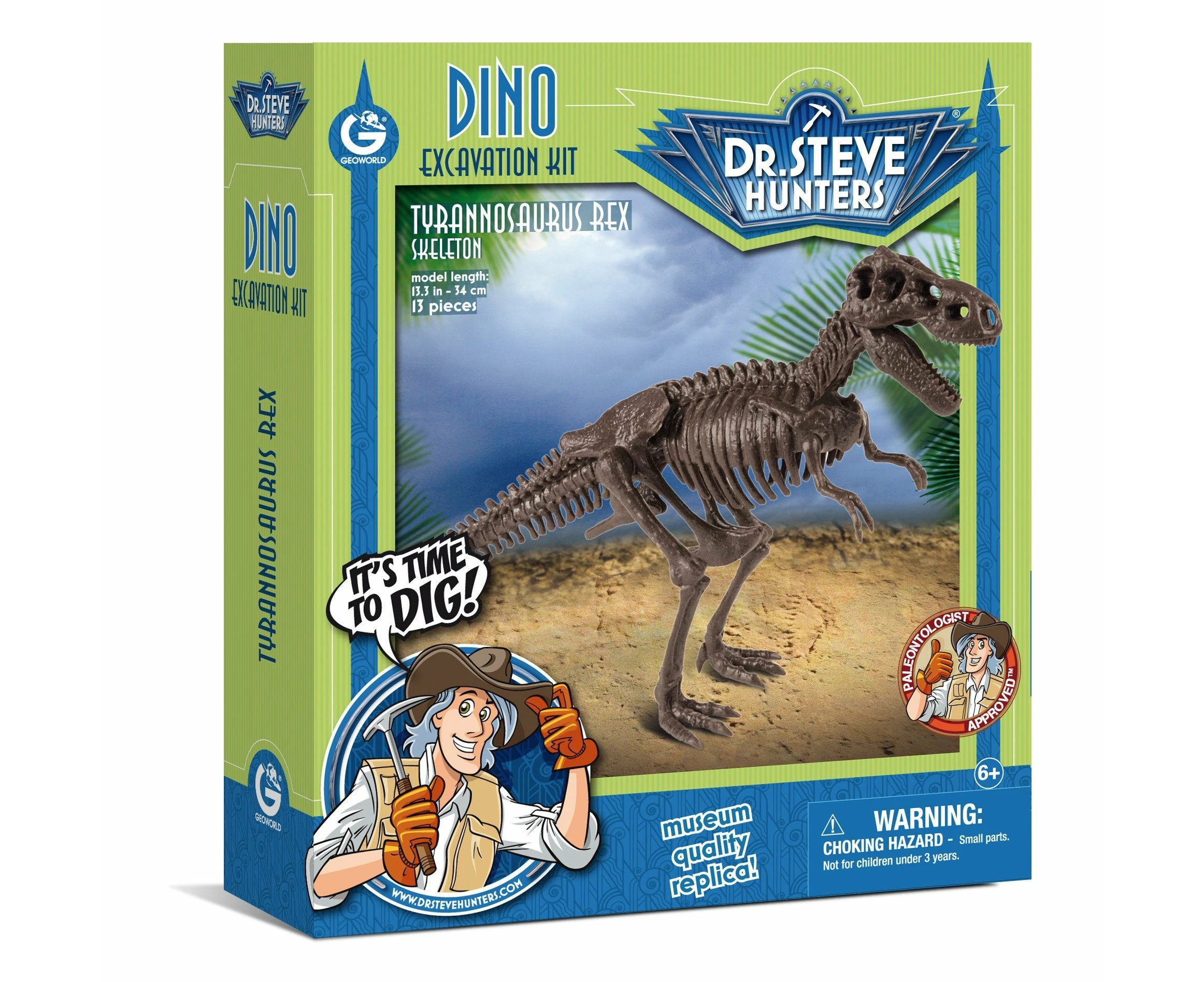 Dr. Steve Hunters Tyrannosaurus Rex Skeleton Dino Excavation Kit