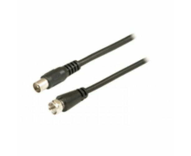 1.5m Avico Flycord Cable 75 OHM RG59 Plug To Plug Black