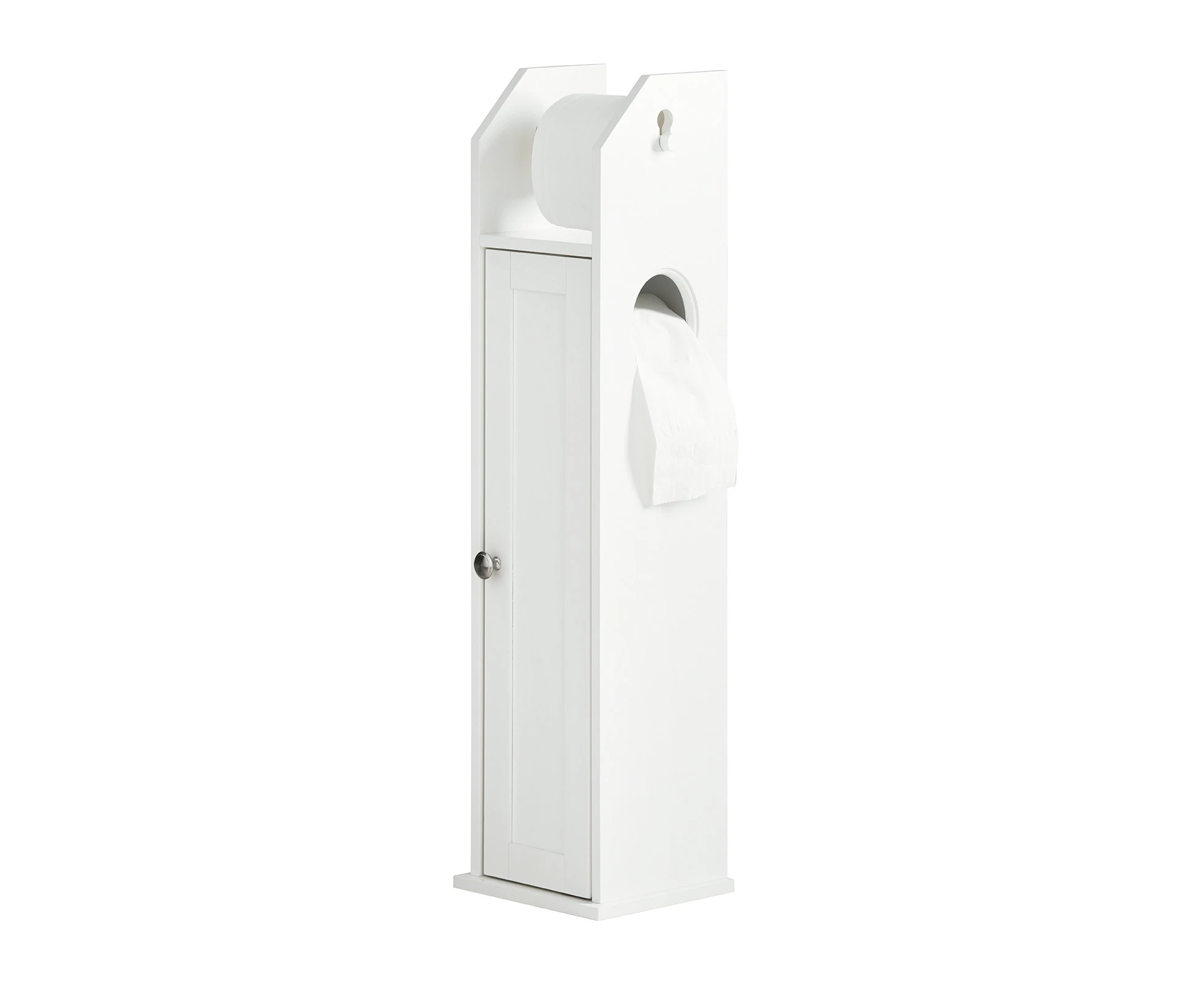 Toilet Paper Holder with Storage, Toilet Brush Holder FRG135-W