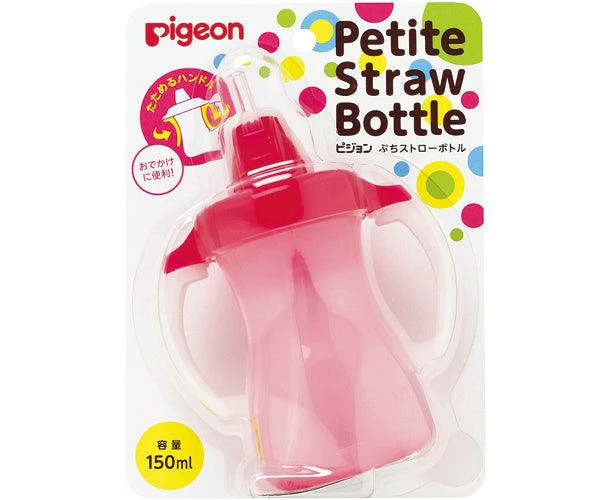 Pigeon - Baby Petit Straw Drinking Bottle 150ml - Pink