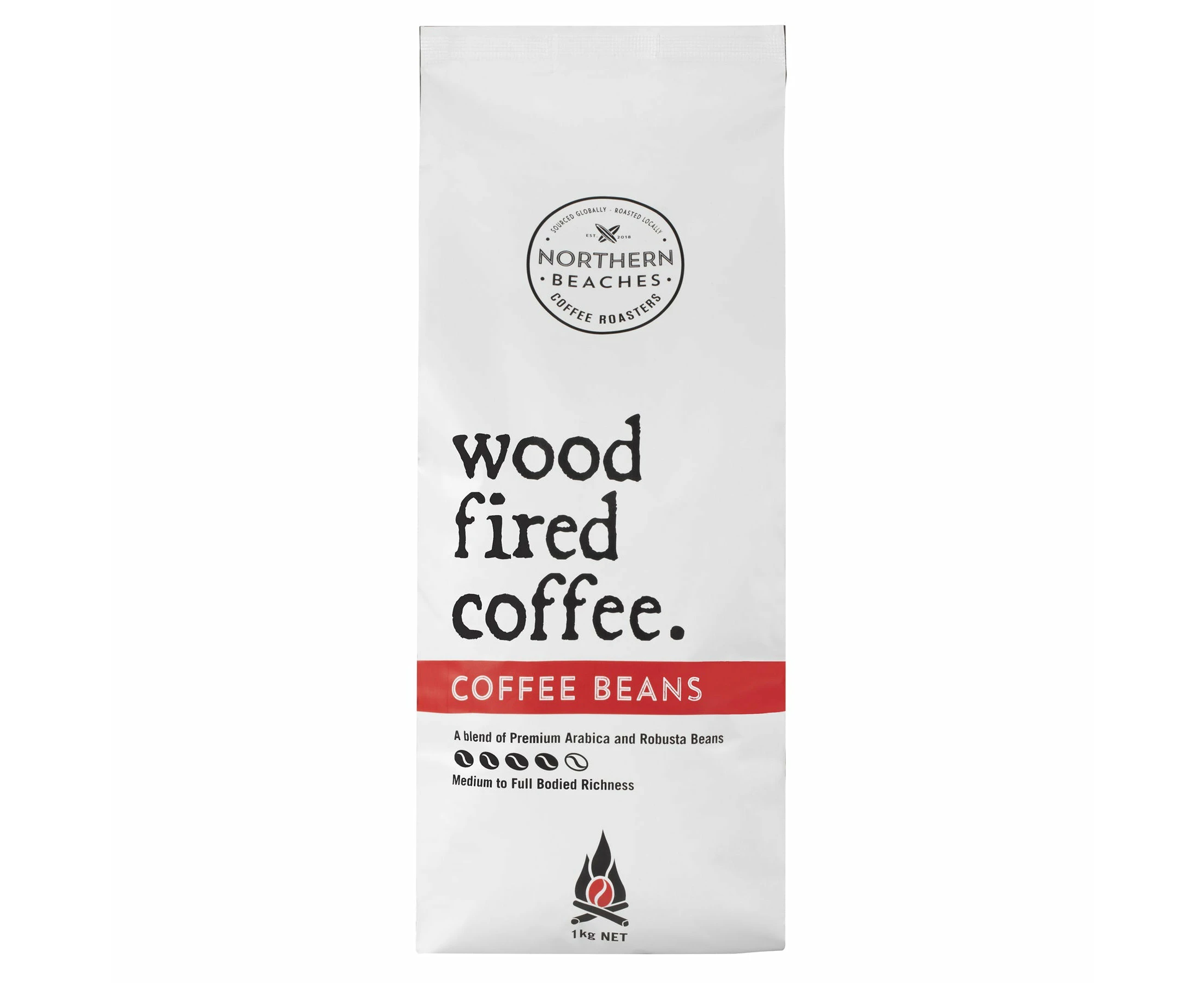 Wood Fired Coffee Beans 1kg Bag