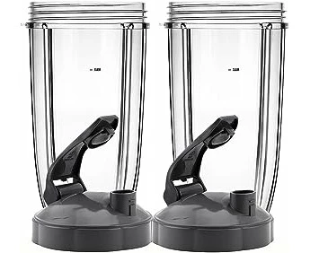 32OZ Tall Cups & Flip Lids Ring Replacement Set for Nutribullet 600w & 900w Blender Mixer Replacement Accessories Parts