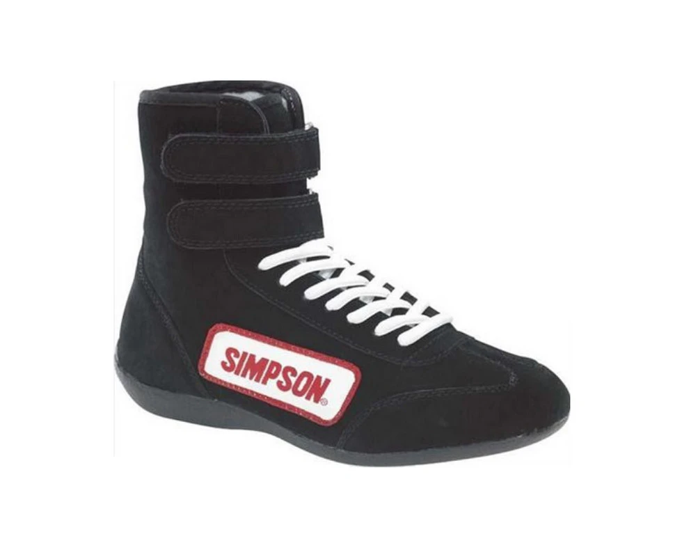 Simpson High Top Driving Shoe Size 11 Black, SFI Approved SI28110BK