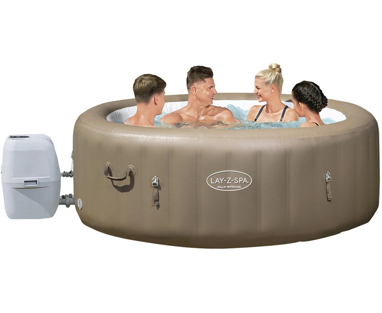 Bestway Inflatable Spa 4-6 People Hot Tub Lay Z Outdoor Massage Bath Pool With DuraPlus Material and Sturdy Y-Beam Construction Large Size Fits Spacious