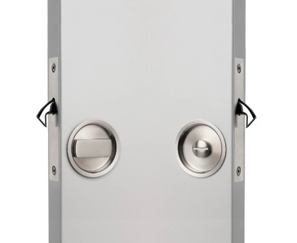 Madinoz Flush Csl30 Cavity Sliding Lock Round Privacy - Polished Stainless Steel 55Mm Diameter X 12Mm D