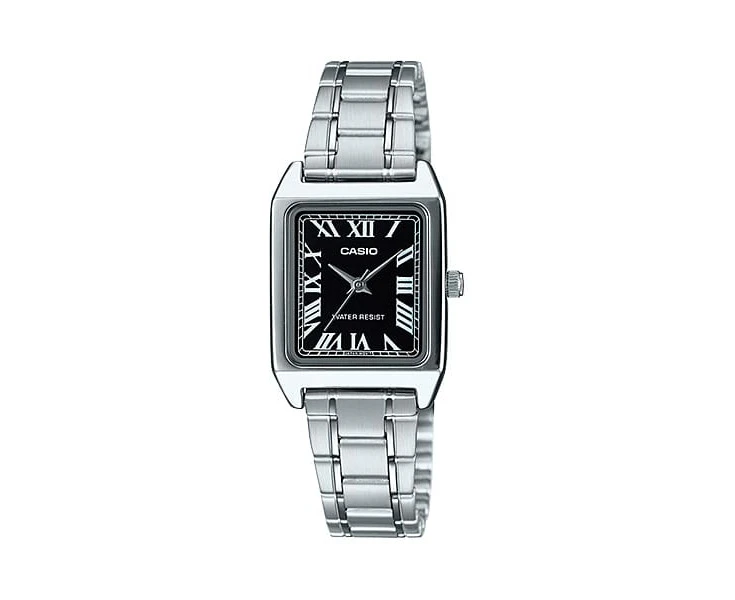 Casio Analog Black Dial Stainless Steel Watch LTP-V007D-1B