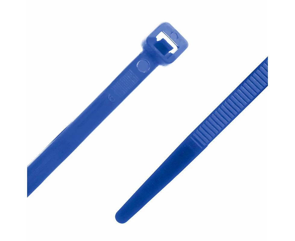 Alogic Ty-It Cable Tie 300x4.8mm - 100 Pcs - Blue [NC348BLU]