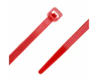 Alogic Ty-It Cable Tie 300x4.8mm - 100 Pcs - Red [NC348RD]