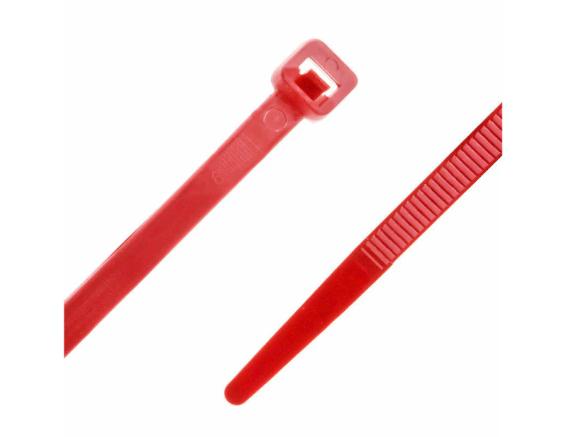 Alogic Ty-It Cable Tie 300x4.8mm - 100 Pcs - Red [NC348RD]