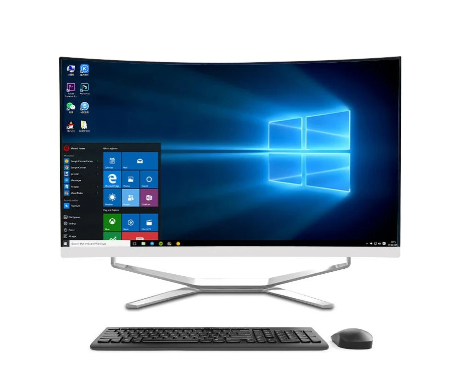 All In One Desktop Computer Slightly Curved 32 Inch Screen Intel I7 500GB SSD 16GB Ram Win10 Pro Activated