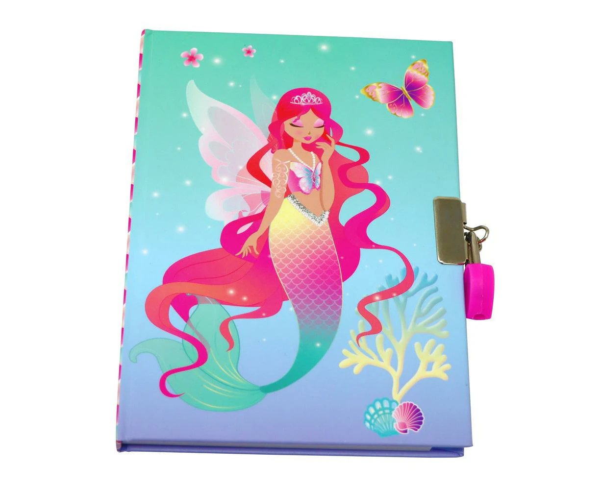 Shimmering Mermaid Strawberry Scented Lockable Diary