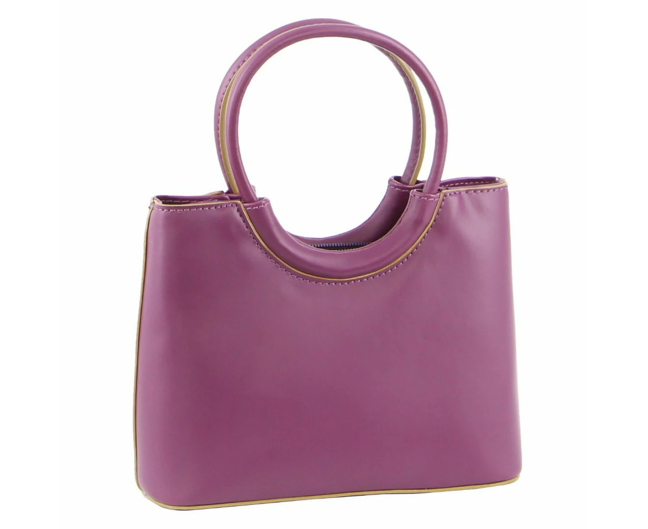 Milleni Mini Fashion Bag Tote Handbag in Plum