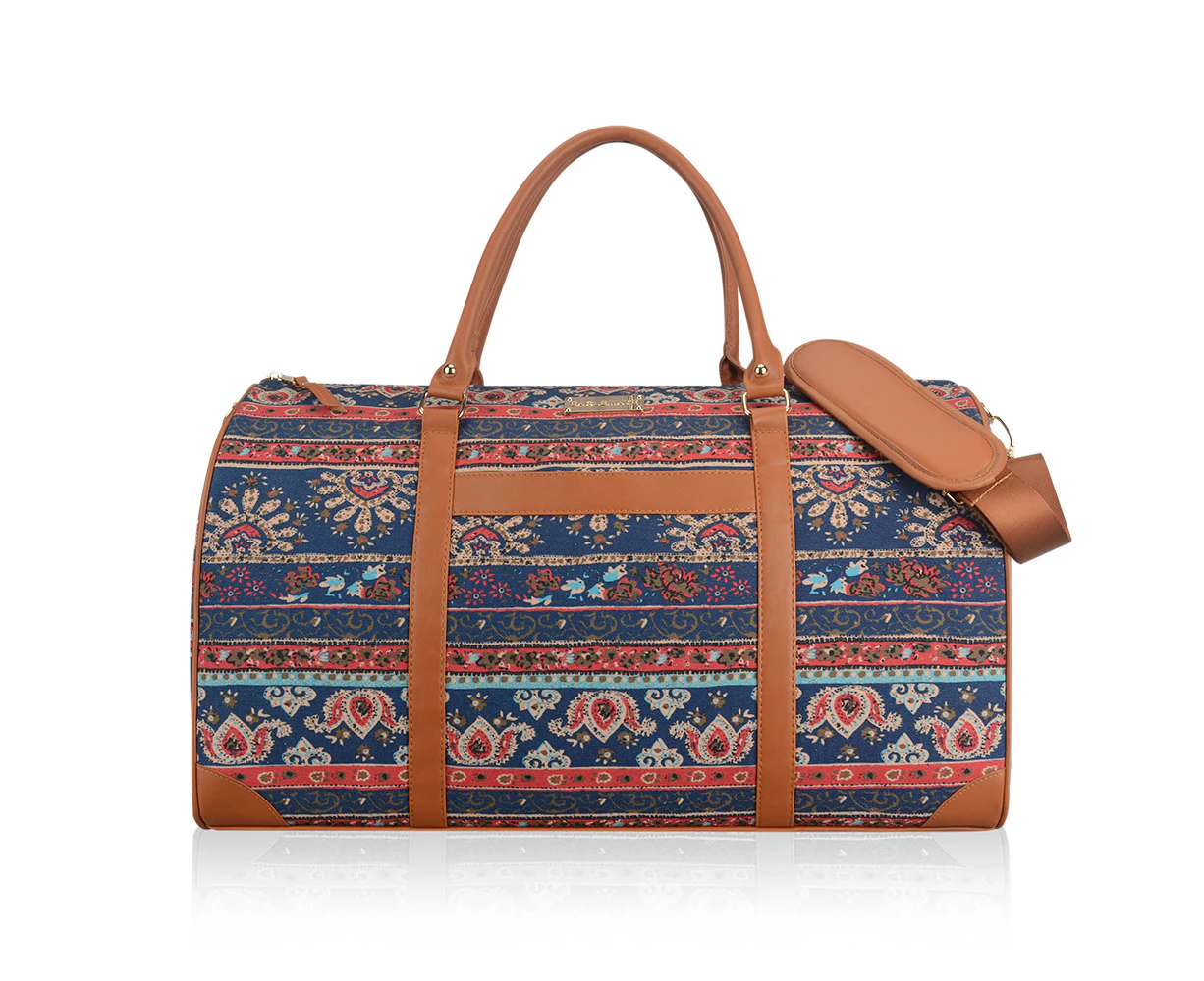 40l Luxury Canvas Carry On Duffel Bag - Bohemian Pattern