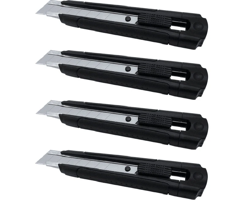 Celco Retractable Knife For Ambidextrous Left Right Handed Use 18mm 4 Pack