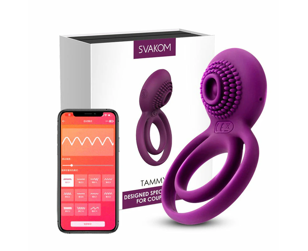 SVAKOM Tammy Pro APP Remote Control Vibrating Penis Ring / Couples Ring