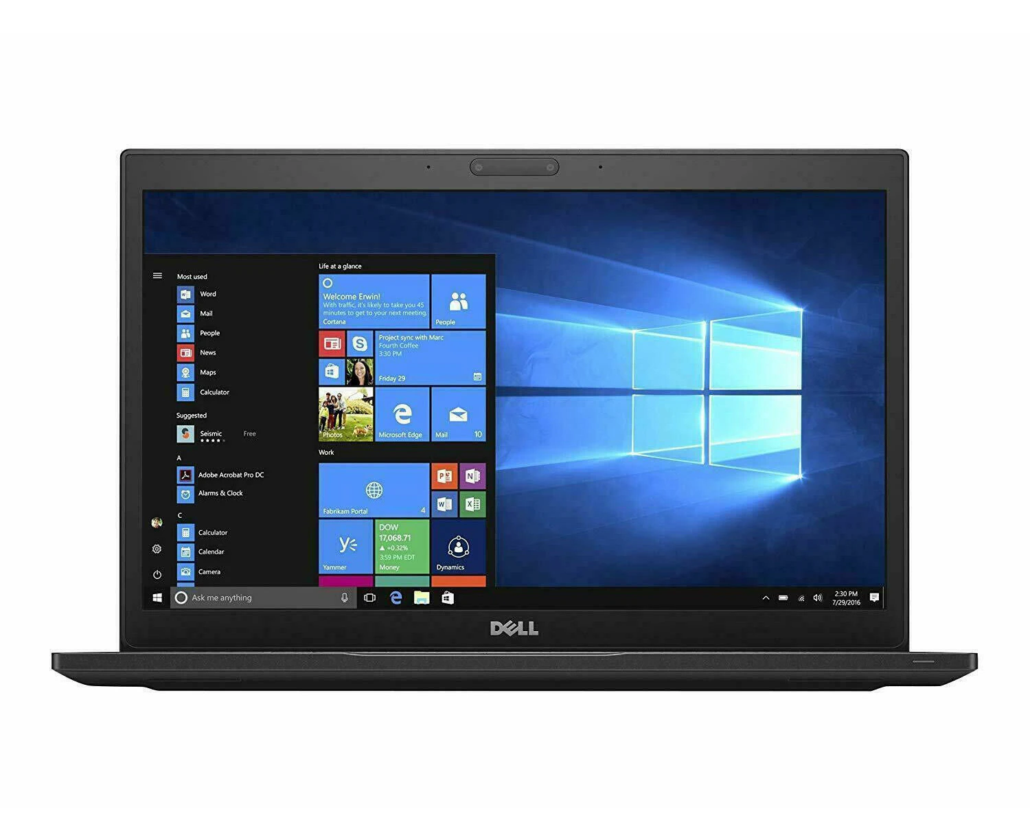 Dell Latitude 7390 Laptop 13.3 -i5 8th Gen-8250U-256GB ssd-8GB RAM-Touch Screen - Refurbished Grade A