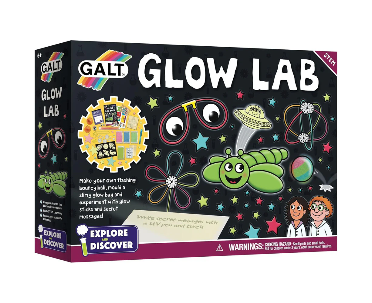 Galt Glow Lab Kids/Childrens STEM Science/Discovery Activity Kit Playset 6y+