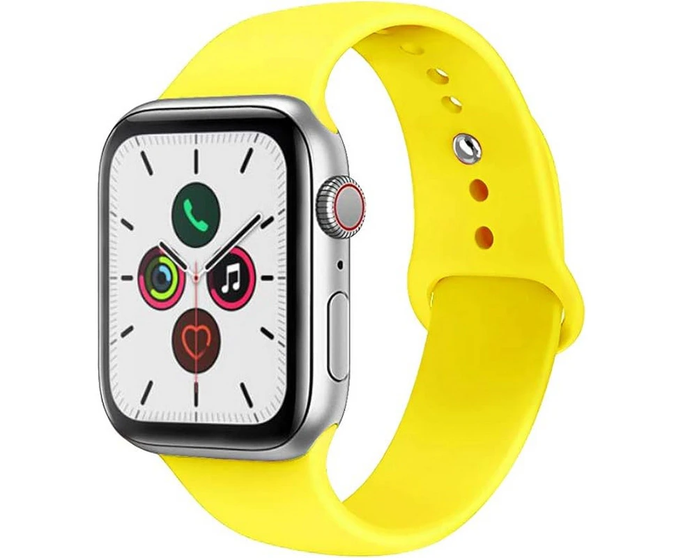 NewBee WAT-NB-38YLG2 Compatible For Apple Watch Band 38/40/41mm Soft Silicone Sport Strap - Yellow