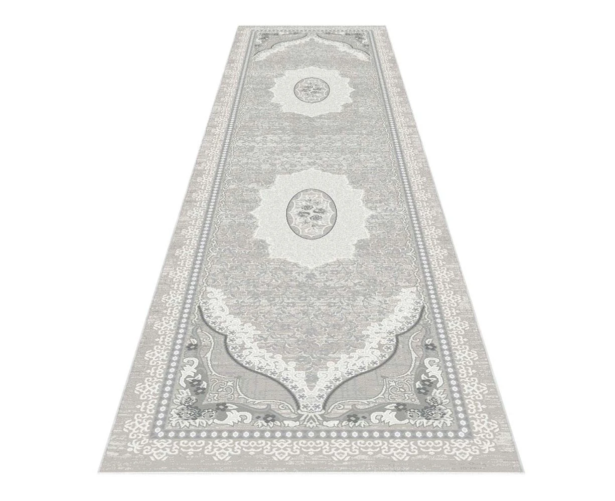 Saray Rugs - Amore Exquisite Soft Runner - 4002 Grey 80X300 cm