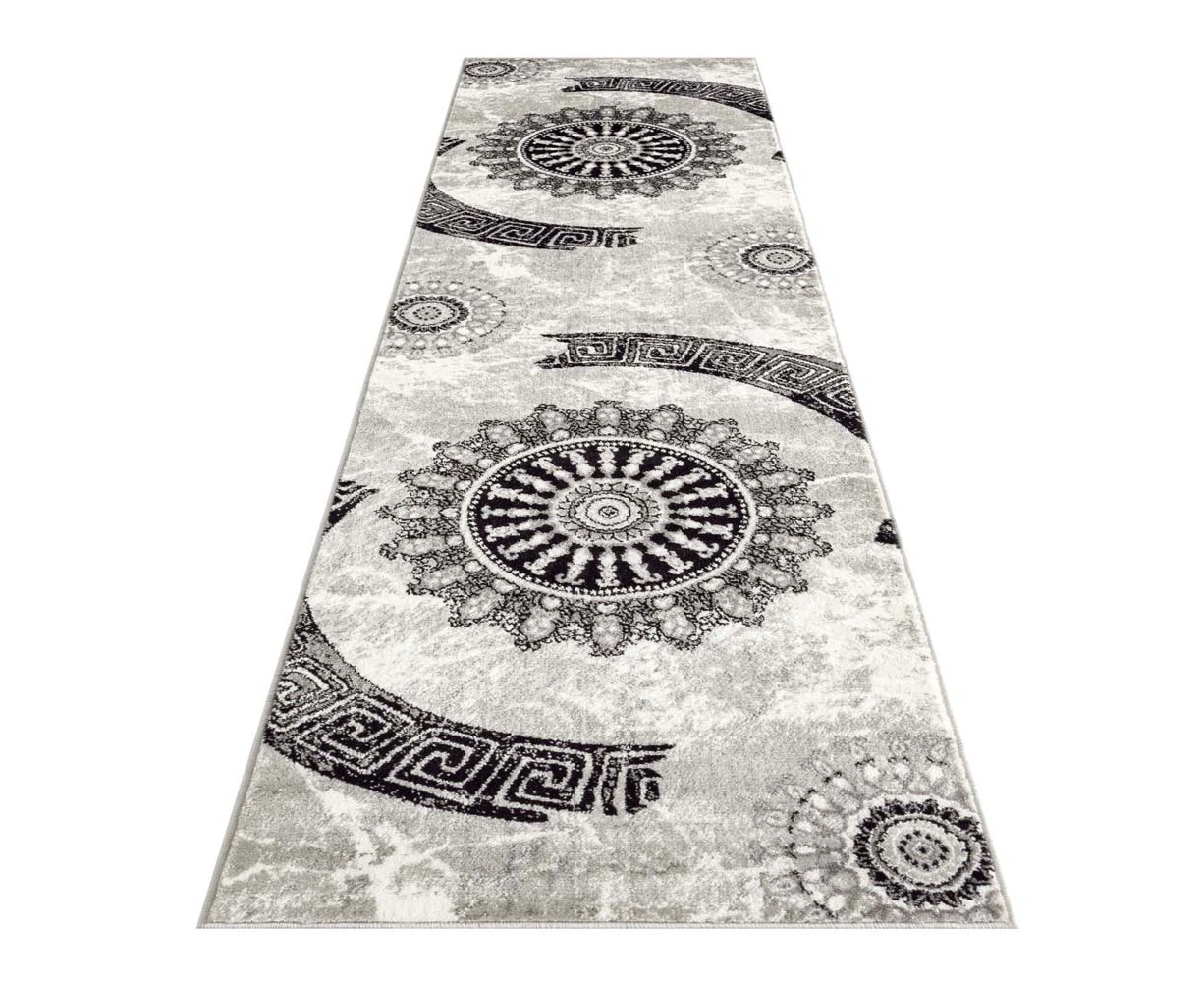 Saray Rugs - Boston Smart Budget Runner - 6447 Grey 80X300 cm