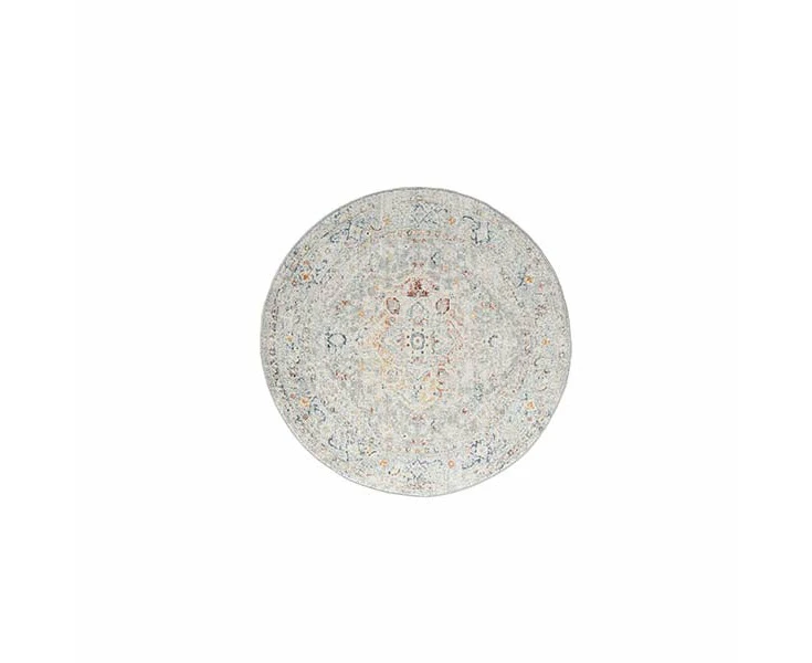 Amora Round Shape Light Grey Rug