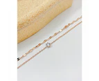 Fashion Double Layers Bracelet For Women Girls-Rose Gold