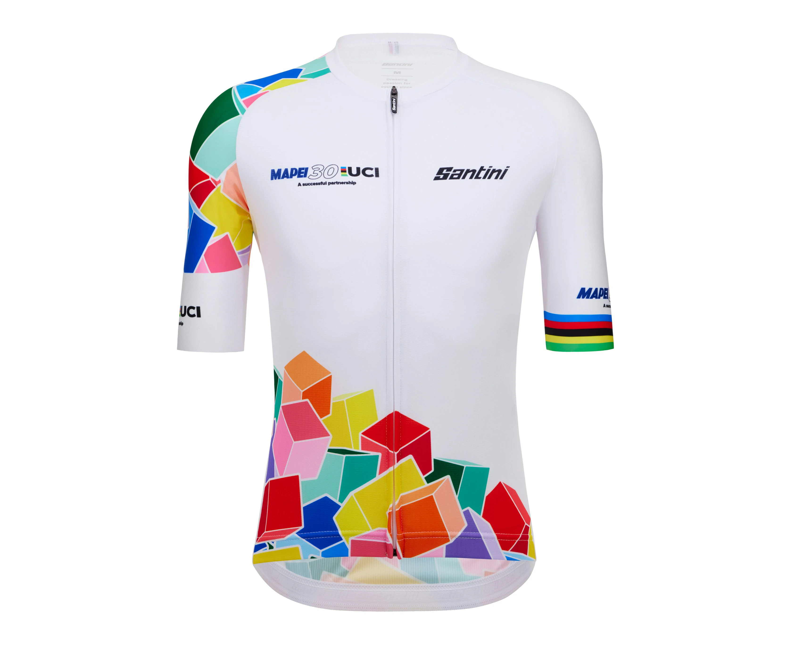 Santini Unisex Mapei UCI 30th Anniversary Jersey - White