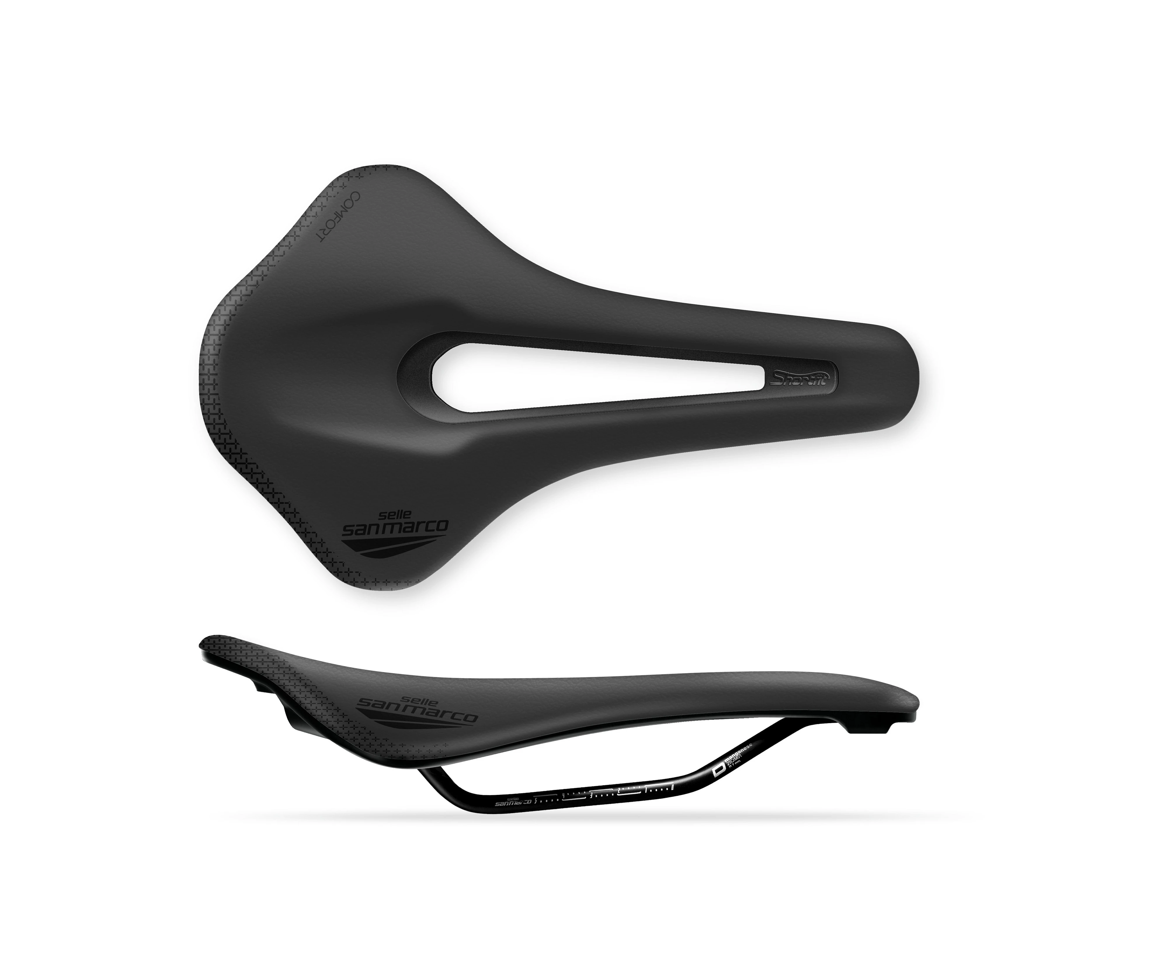 Selle-San-Marco Shortfit 2.0 Comfort Dynamic Open Fit Wide Black - Performance Saddle - Black