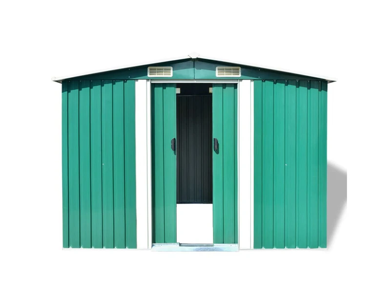 Outdoor Metal Shed Garden Tool Equipment Storage House Shelter Sliding Doors