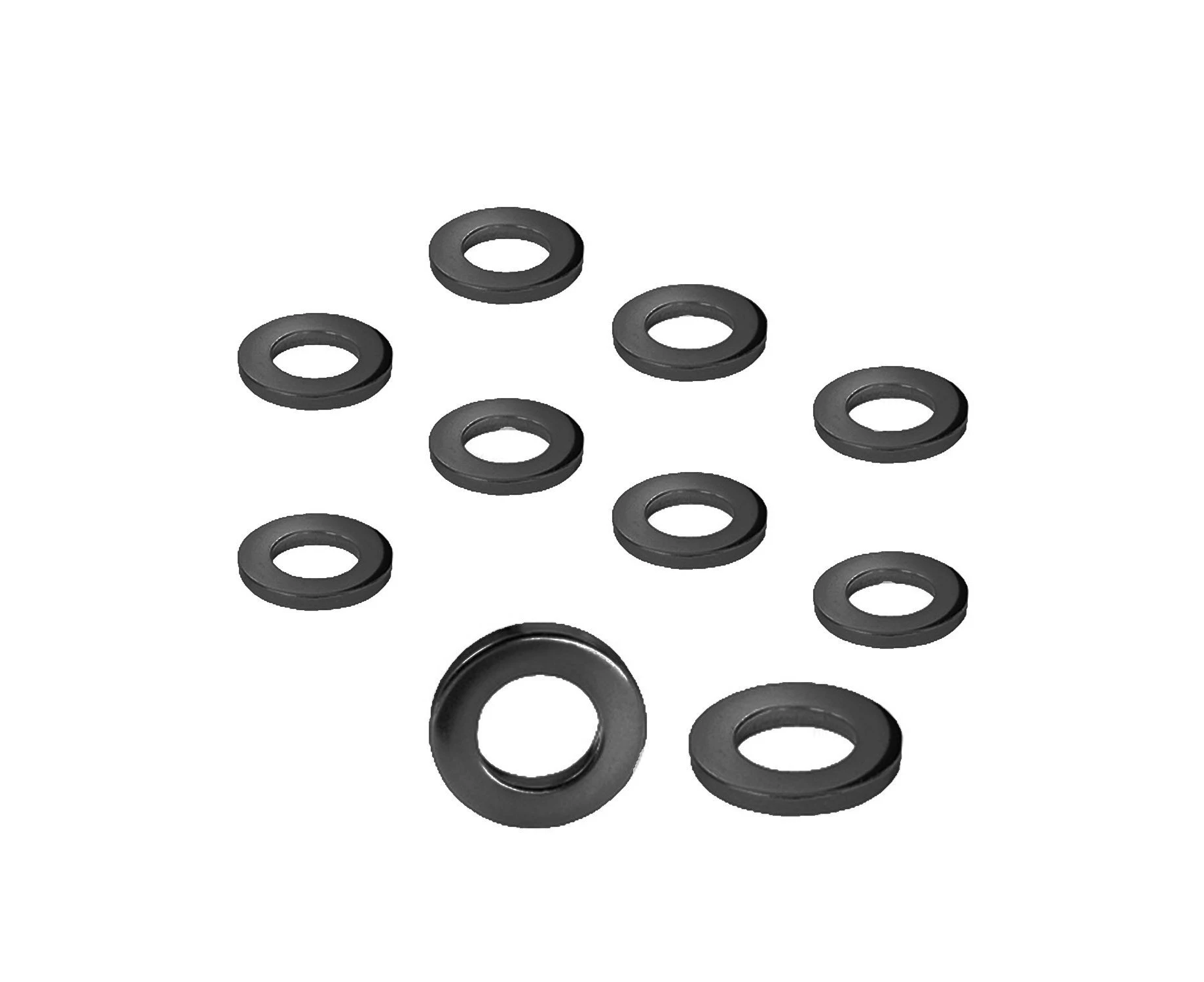 Street Pro Wheel Lug Nut Washers Black Mag Wheel Lug Nut Washers Set of 10