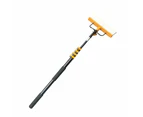 6M Aluminum alloy Telescopic Window Cleaning Pole With Brush Angle Adaptor Hose - Black