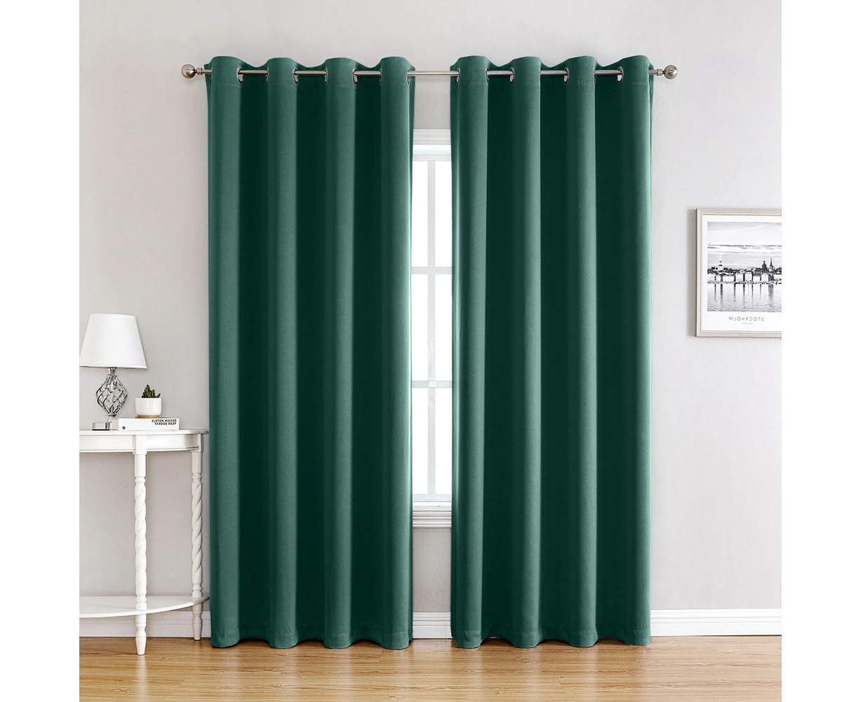 Blackout Curtains for Bedroom Thermal Insulated Light Blocking Curtain Grommet Window Treatment Panel for Living Room/Patio Door - 132*213cm