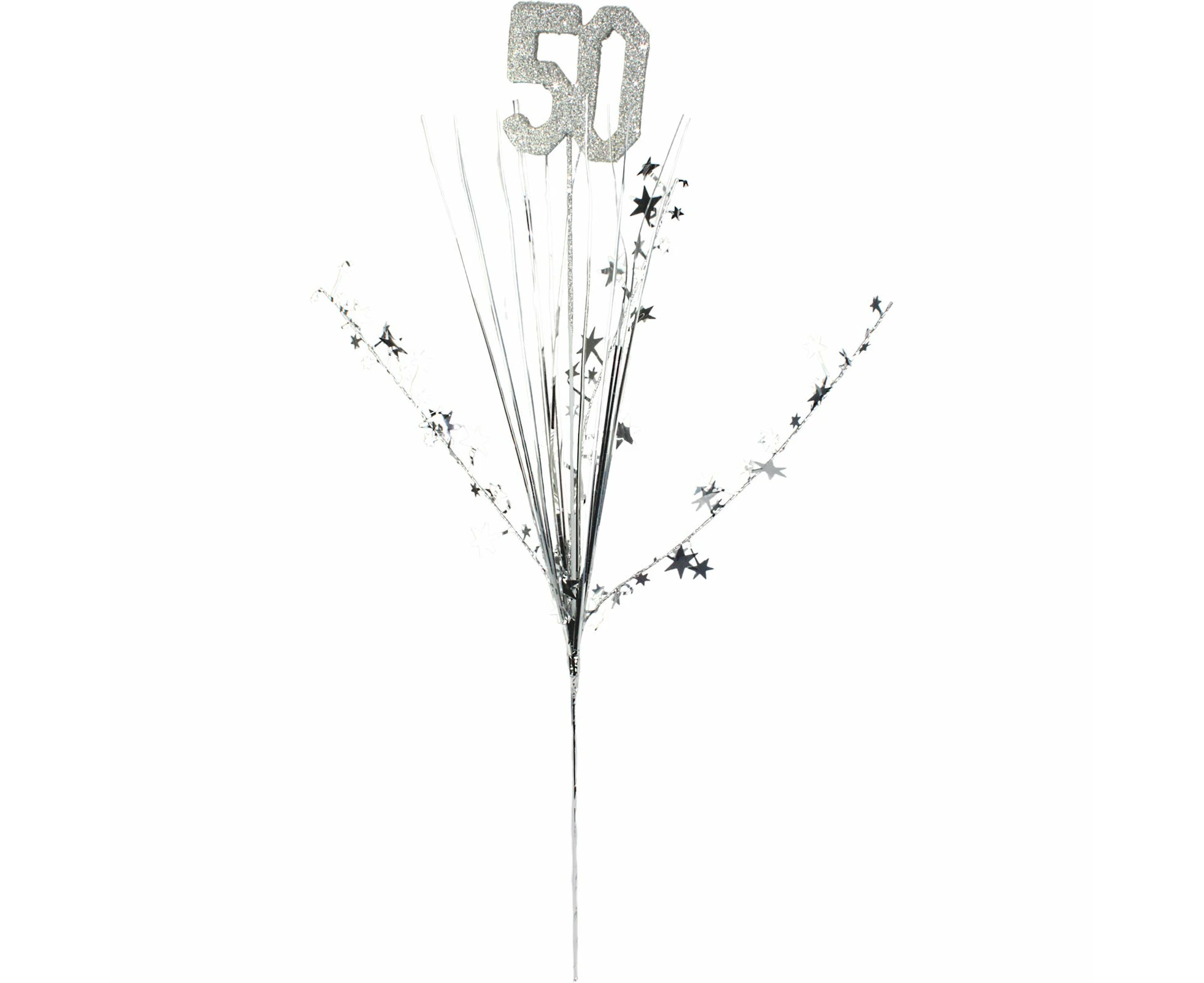 50th Birthday Silver Star Foil Spray