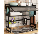 Dish Drying Rack, Large Stainless Steel Over The Sink 3 Tier Dish Rack with Cover for Kitchen