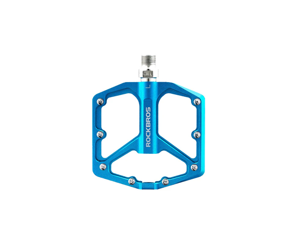 ROCKBROS Ultra Lightweight Flat Bike Pedals in Blue (Pair)