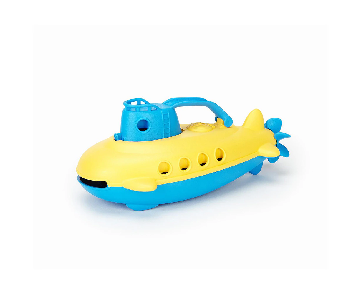 Green Toys Plastic Submarine Cabin Sensory Play Kids/Toddler Bath Toy Blue 6m+