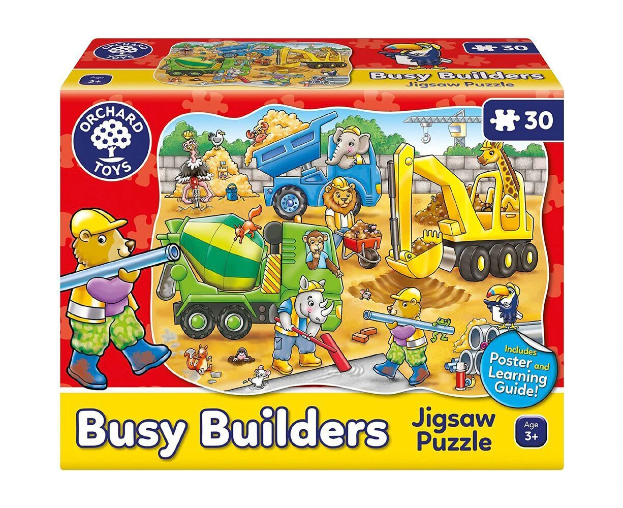 30pc Orchard Jigsaw Busy Builders Kids/Childrens Building Play Toys 3+