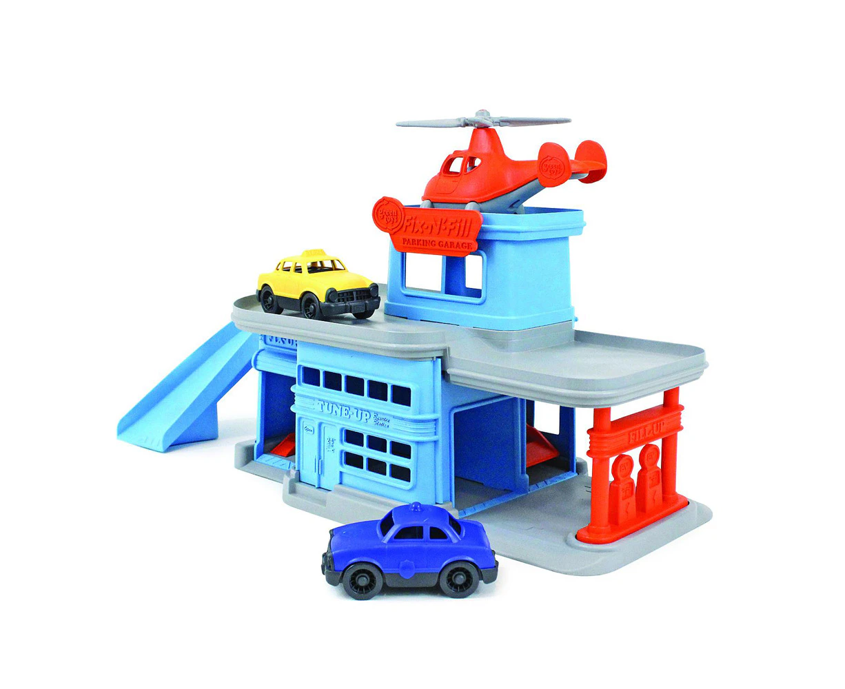 Green Toys Parking Garage Kids/Childrens Pretend Imaginative Play Toy 3+