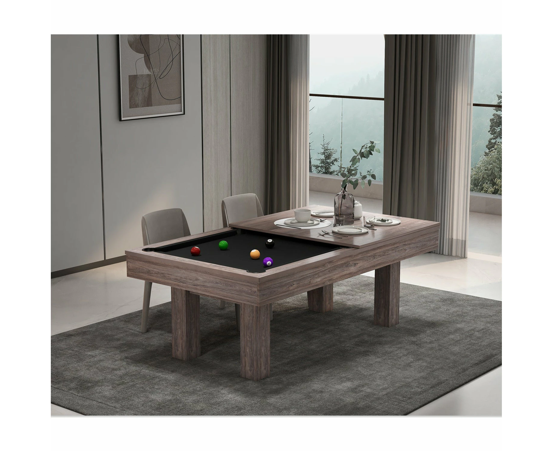 Sidra Dining Pool Table - Slate 3IN1 8FT