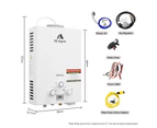 Mt Aspire Portable Gas Hot Water Heater System Pump Outdoor Camping Shower