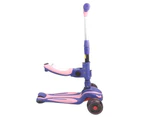 Supermax Pro 2 In 1 Kids Foldable Scooter & Ride On Pink