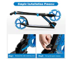 Costway Kick Scooter Folding Pro Stunt Scooter Adjustable LED Wheel w/Rear Break Kids/Teens/Beginners/Adults Blue