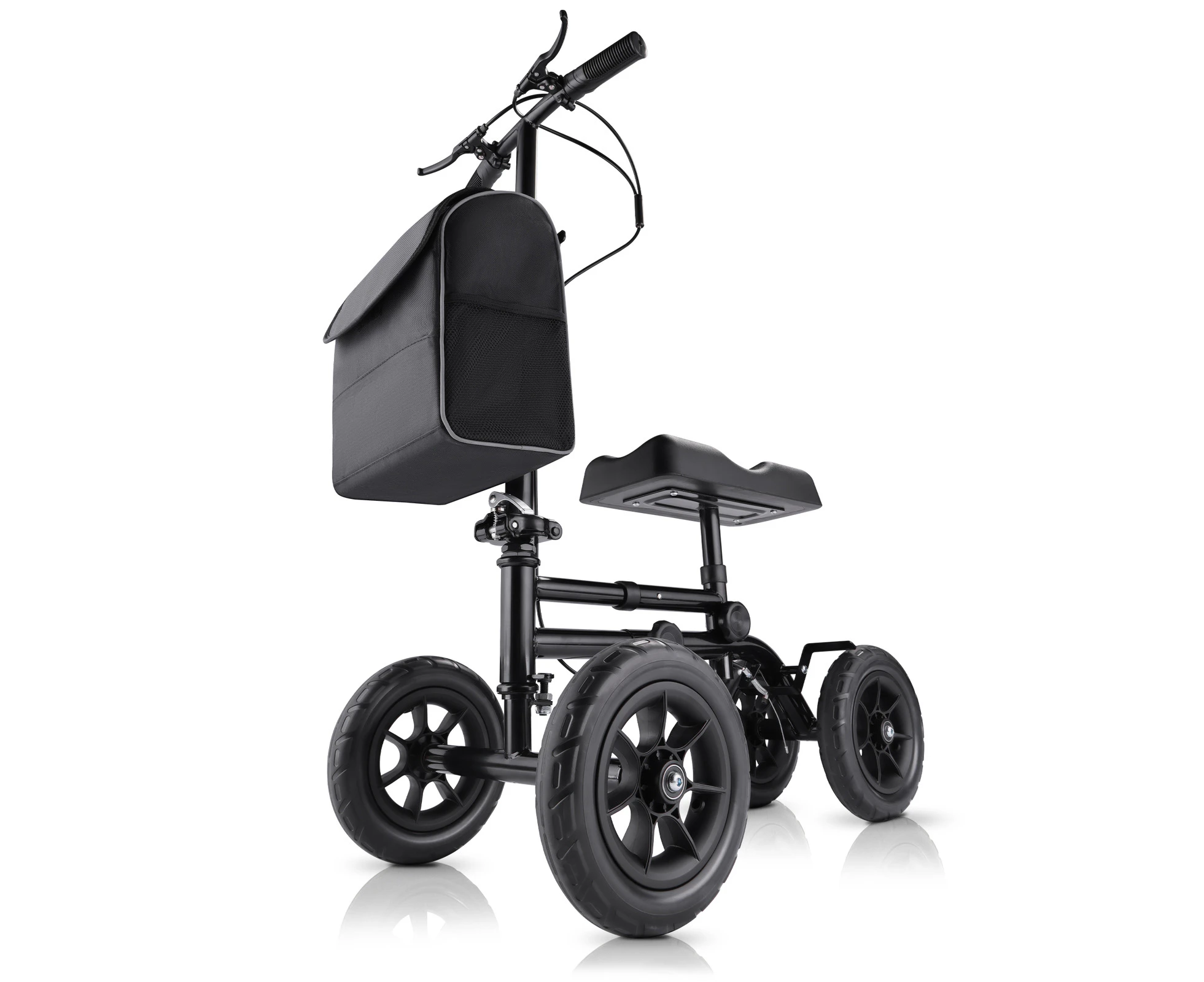 Altus All Terrain Knee Walker Scooter with 10-Inch Wheels Injury Mobility Aid Crutches Alternative Black