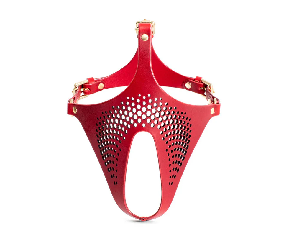 Ex Machina Genuine Leather Mask Red